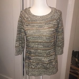 Zara knit lurex tweed sweater